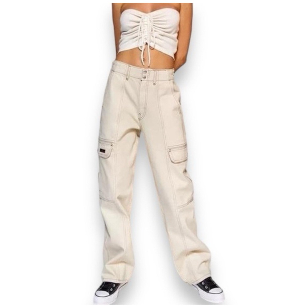 BDG Womens Relaxed Skate Jean Cargo Pants Sz 24 x 30.5 Denim Street Grunge Retro
